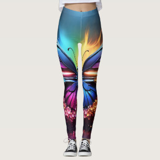 Butterfly Wings Printed Leggings" Leggings