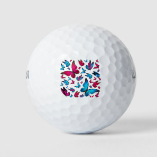 Butterfly With Blue And Pink colour Golf Balls