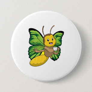 Butterfly with Cup of Coffee 7.5 Cm Round Badge