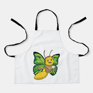 Butterfly with Cup of Coffee Apron