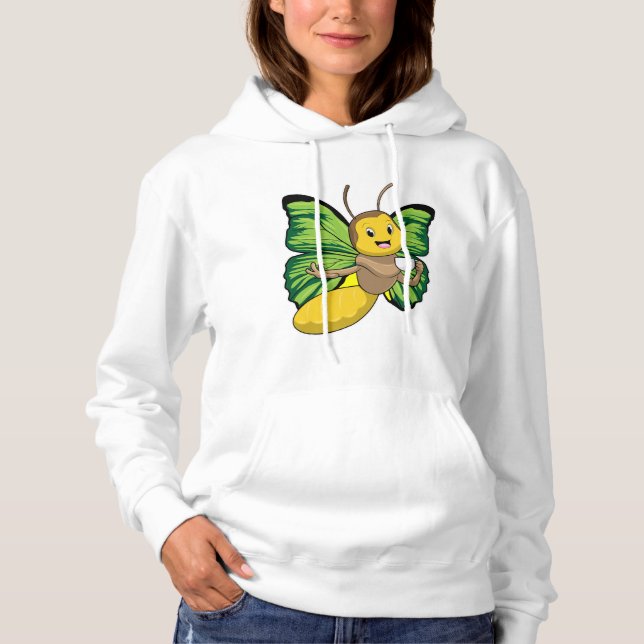 Butterfly with Cup of Coffee Hoodie (Front)