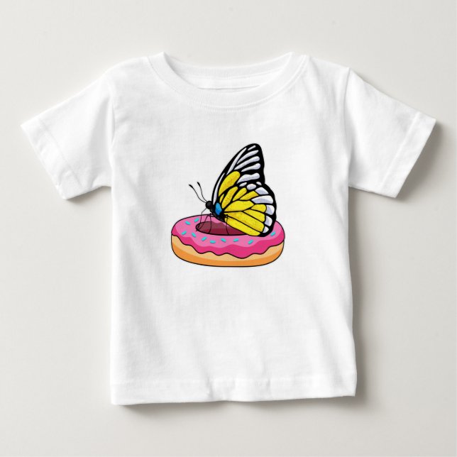 Butterfly with Donut Baby T-Shirt (Front)