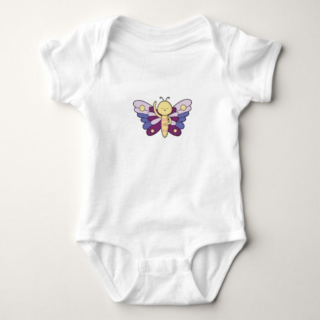 Butterfly with Dots Baby Bodysuit (Front)