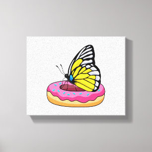 Butterfly with Doughnut Canvas Print