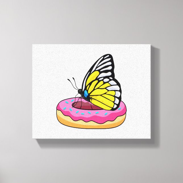 Butterfly with Doughnut Canvas Print (Front)
