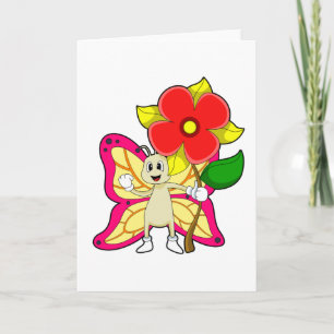 Butterfly with Flower Card