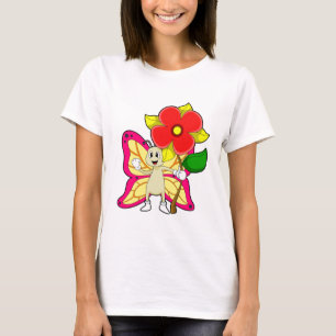 Butterfly with Flower T-Shirt