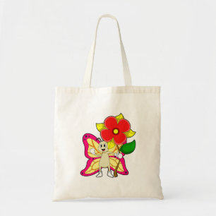 Butterfly with Flower Tote Bag