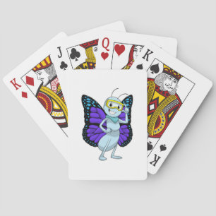 Butterfly with Goggles Playing Cards