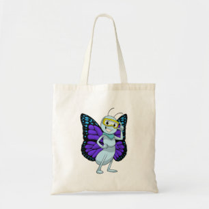 Butterfly with Goggles Tote Bag