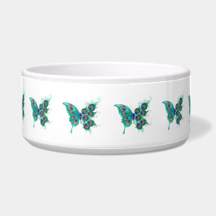 Butterfly with Green Peacock Feathers