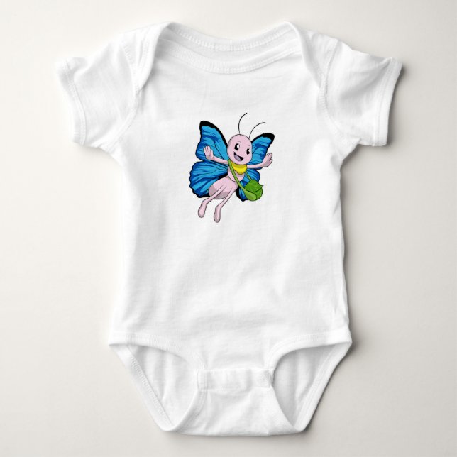 Butterfly with Handbag Baby Bodysuit (Front)
