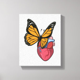 Butterfly with Heart Canvas Print