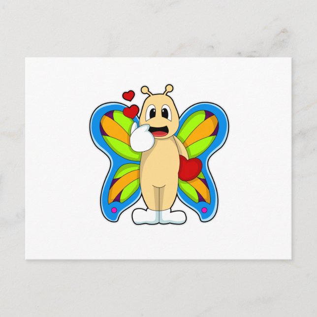 Butterfly with Heart Postcard (Front)