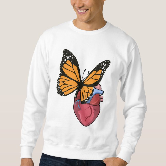 Butterfly with Heart Sweatshirt (Front)