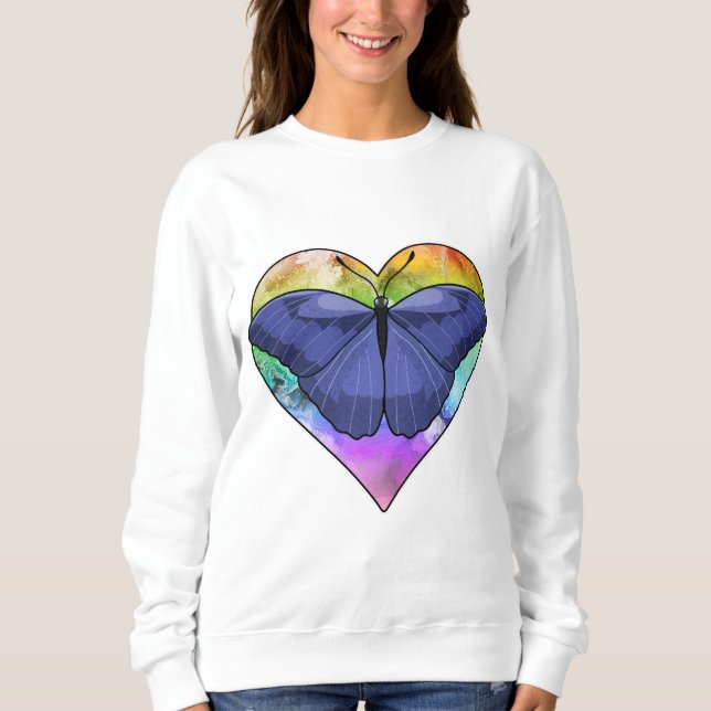 Butterfly with Heart Sweatshirt (Front)