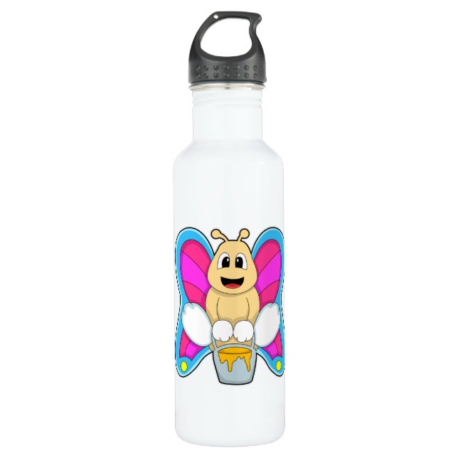 Butterfly with Honey 710 Ml Water Bottle (Front)