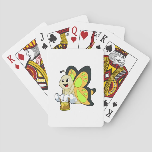 Butterfly with Honey Playing Cards (Back)