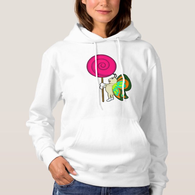 Butterfly with Lollipop Hoodie (Front)