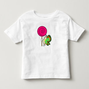 Butterfly with Lollipop Toddler T-Shirt