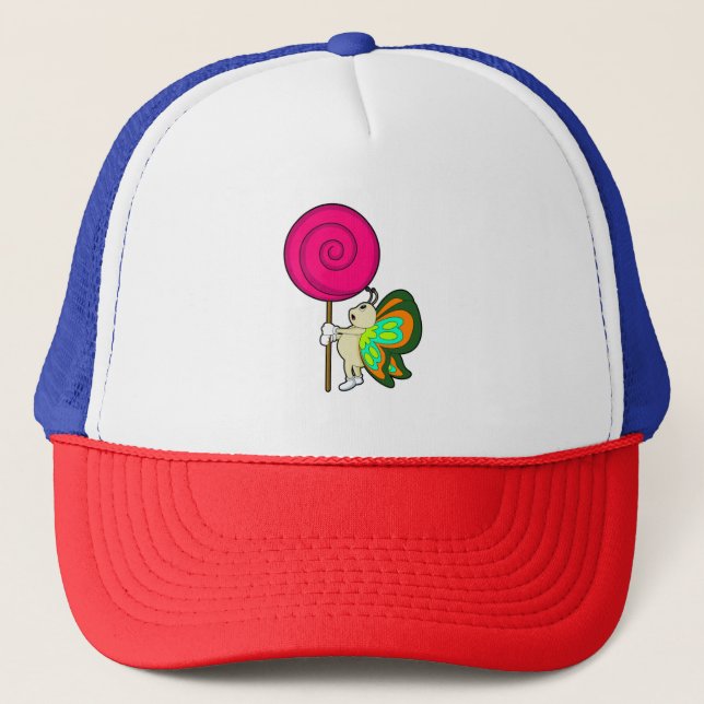 Butterfly with Lollipop Trucker Hat (Front)