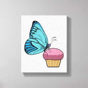 Butterfly with Muffin Canvas Print