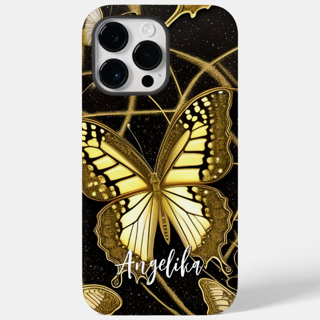 Butterfly with Personalised Name Case-Mate iPhone Case (Back)