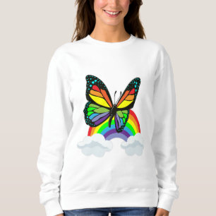Butterfly with Rainbow Sweatshirt
