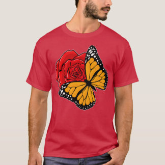 Butterfly with Rose T-Shirt