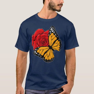 Butterfly with Rose T-Shirt