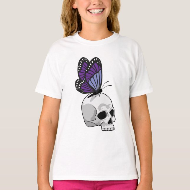 Butterfly with Skull T-Shirt (Front)