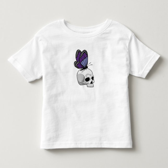Butterfly with Skull Toddler T-Shirt (Front)