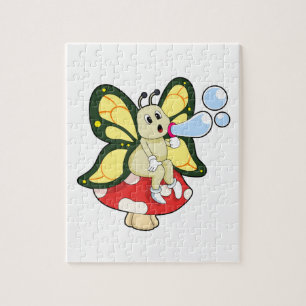 Butterfly with Soap bubbles Jigsaw Puzzle