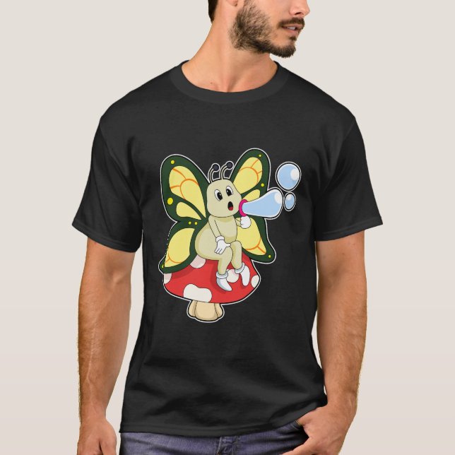 Butterfly with Soap bubbles T-Shirt (Front)