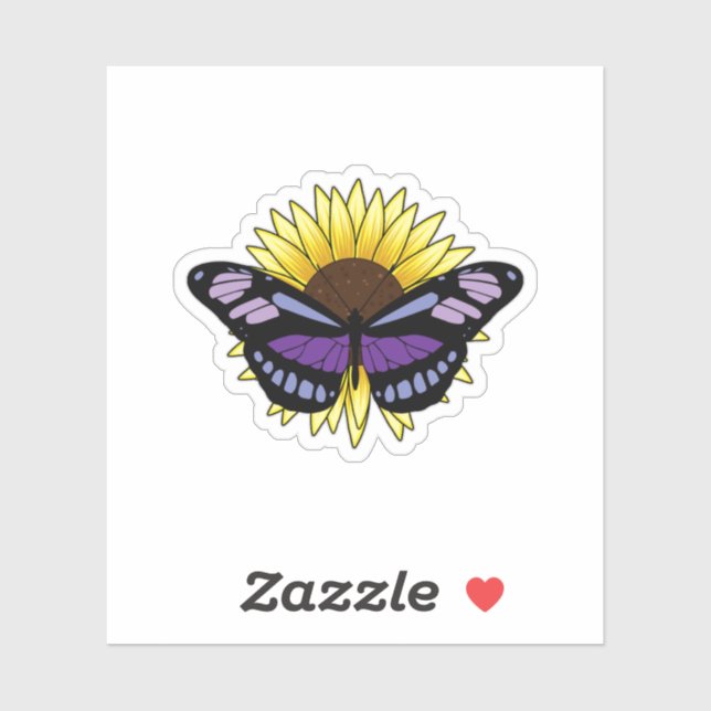 Butterfly with Sunflower (Sheet)
