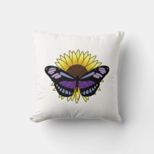 Butterfly with Sunflower Cushion