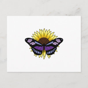 Butterfly with Sunflower Postcard