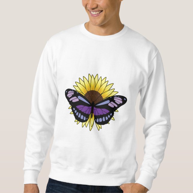 Butterfly with Sunflower Sweatshirt (Front)