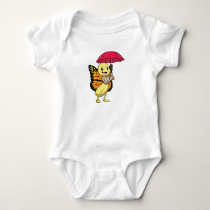 Butterfly with Umbrella Baby Bodysuit