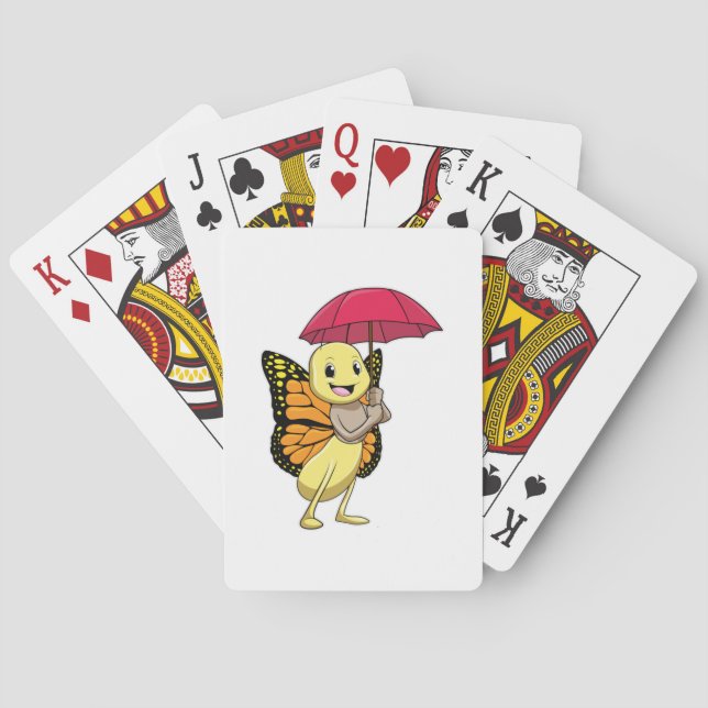 Butterfly with Umbrella Playing Cards (Back)