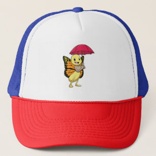 Butterfly with Umbrella Trucker Hat