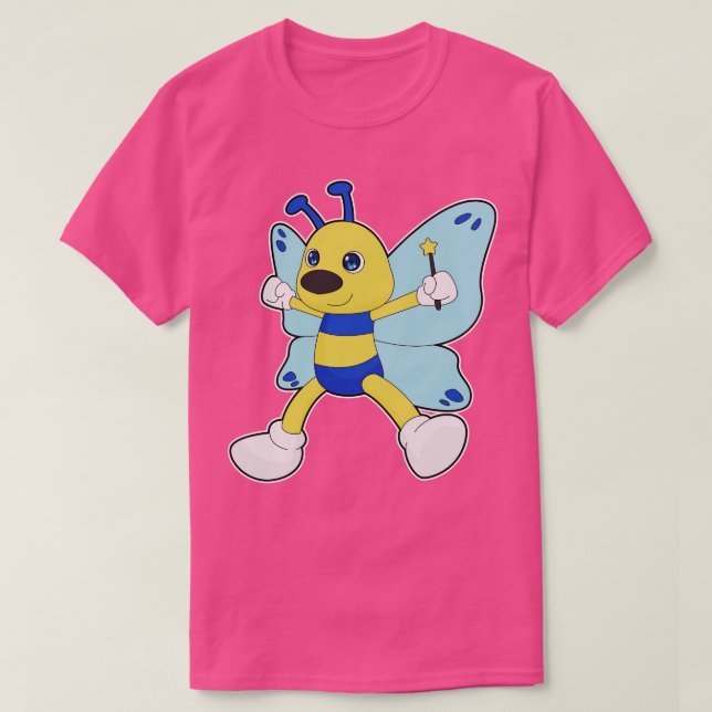 Butterfly Wizard Magic wand T-Shirt (Design Front)