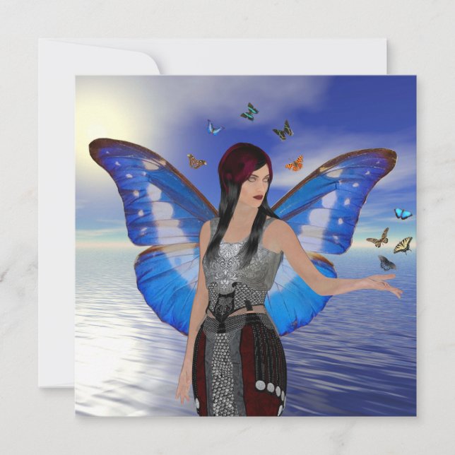 Butterfly Woman  Card (Front)