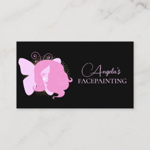 Butterfly Woman Makeup Facepainting Business Card