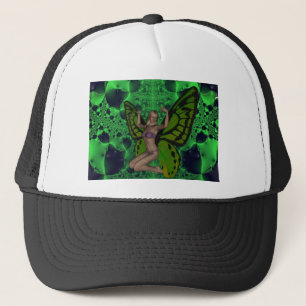 Butterfly woman trucker hat