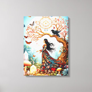 Butterfly Woman's Morning Canvas Print