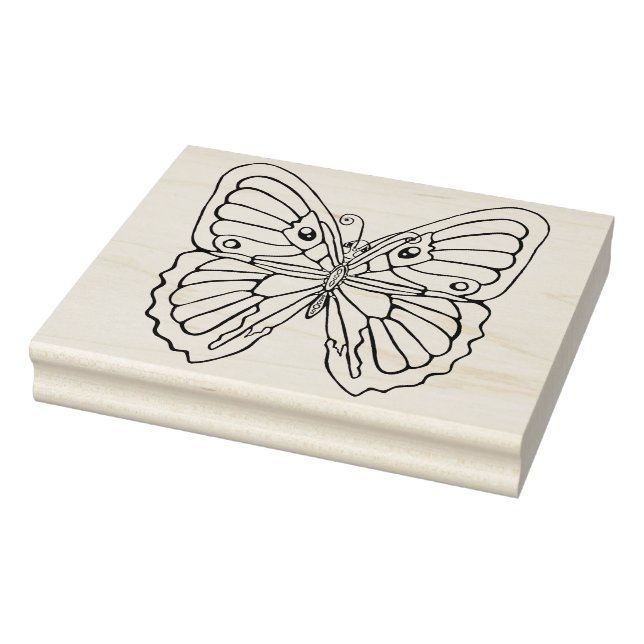 BUTTERFLY Wood Art Stamp (Stamp)