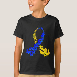 Butterfly World Down Syndrome Day Women Kids  T-Shirt