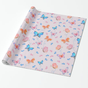 Butterfly wrapping paper