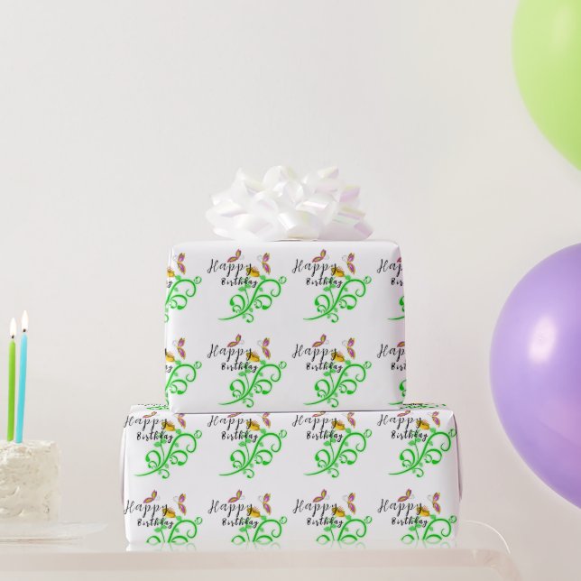 Butterfly Wrapping Paper (Party Gifts)